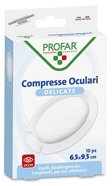 COMPRESSA OCULARE CON GARZA ANTIADERENTE 6,5X9,5 CM 10 PEZZI PROFAR