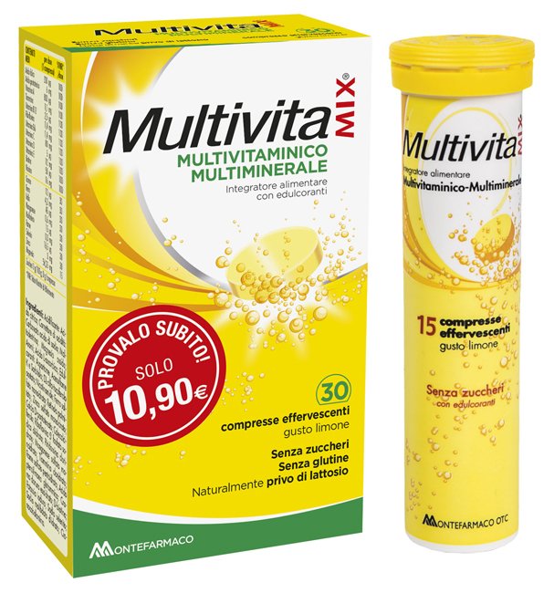 MULTIVITAMIX SENZA ZUCCHERO 30 COMPRESSE EFFERVESCENTI
