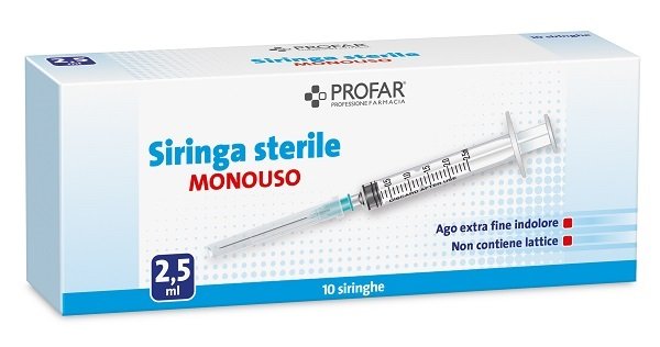 SIRINGA MONOUSO 2,5ML PROFAR