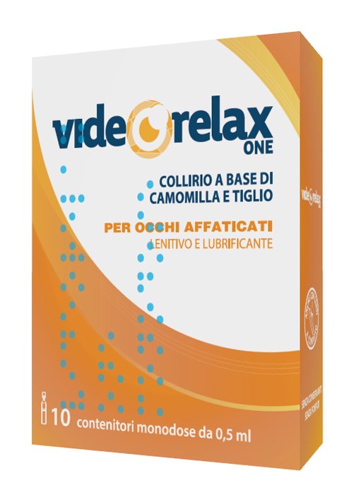 COLLIRIO VIDEORELAX ONE LENITIVO E LUBRIFICANTE OCCHI AFFATICATI 10 CONTENITORI MONODOSE 0,5 ML