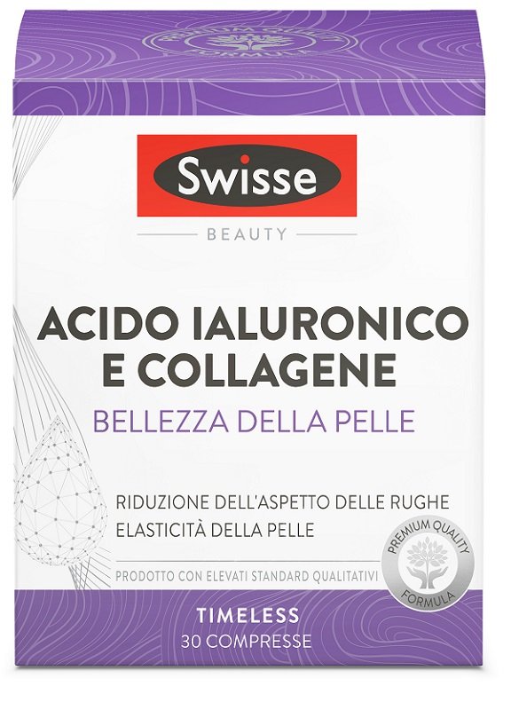 SWISSE ACIDO IALURONICO COLLAGENE BELLEZZA DELLA PELLE 30 COMPRESSE