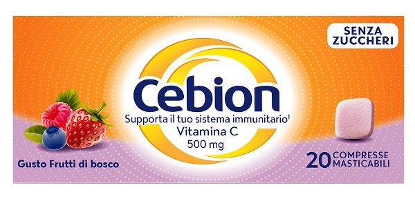 CEBION MASTICABILE SENZA ZUCCHERO VITAMINA C 500 MG 20 COMPRESSE
