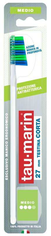 TAUMARIN PROFESSIONAL SPAZZOLINO 27 MEDIO TESTINA CORTA PROTEZIONE ANTIBATTERICA