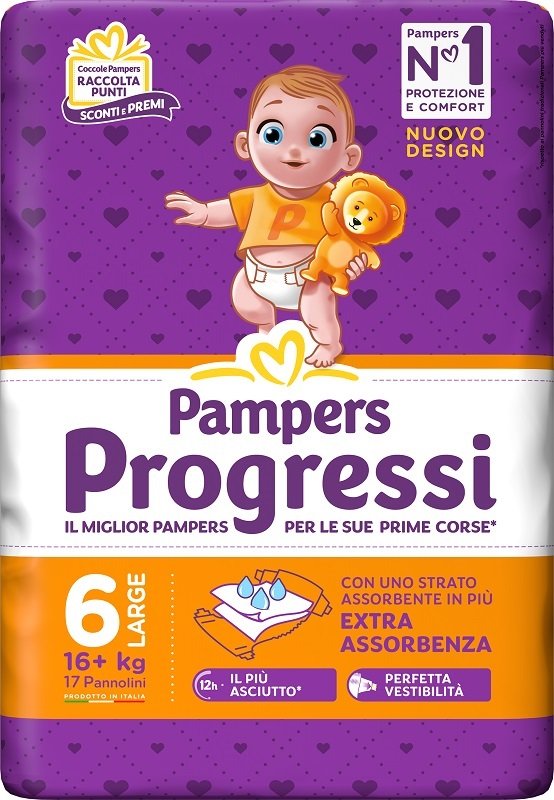 PAMPERS PROGRESSI XL 17 PEZZI