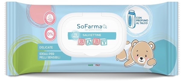 SALVIETTINE BABY TALCO 72 PEZZI SOFARMAPIU%27