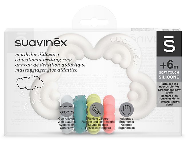 SUAVINEX MASSAGGIAGENGIVE IN SILICONE +6 MESI NUVOLA