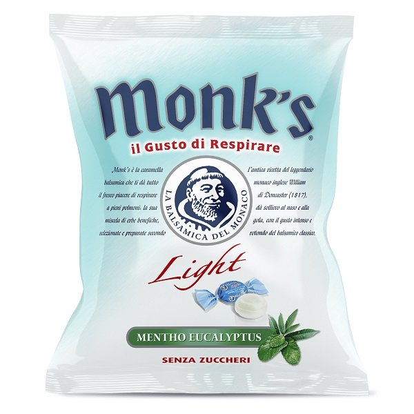 CARAMELLE MONK%27S LIGHT SENZA ZUCCHERO MENTA EUCALIPTO 80 G