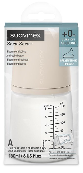 SUAVINEX ZERO ZERO BIBERON SILICONE SPECIALE ALLATTAMENTO DA 180ML LIGHT