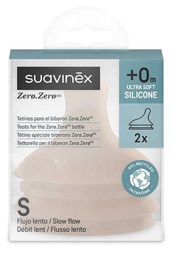 SUAVINEX ZERO ZERO TETTARELLA SILICONE FLUSSO LENTO MEDIUM 2 PEZZI