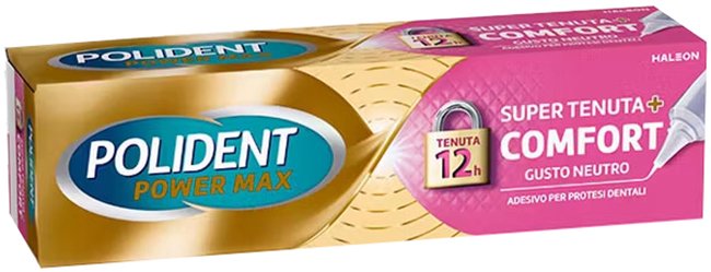 CREMA ADESIVA PROTESI DENTALI POLIDENT POWER MAX SUPER TENUTA+COMFORT 40 G