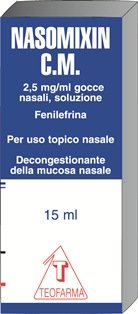 NASOMIXIN C.M. 2,5 MG/ML GOCCE NASALI, SOLUZIONE 2,5 MG/ML GOCCE NASALI, SOLUZIONE FLACONE DA 15 ML