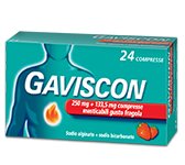 GAVISCON 250 MG + 133,5 MG COMPRESSA MASTICABILE GUSTO FRAGOLA 24 COMPRESSE IN BLISTER