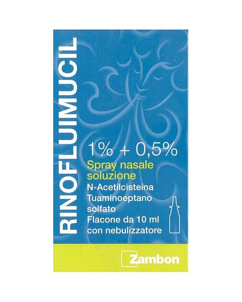 RINOFLUIMUCIL 1% + 0,5% SPRAY NASALE SOLUZIONE 1% + 0,5% SPRAY NASALE SOLUZIONE FLACONE 10 ML