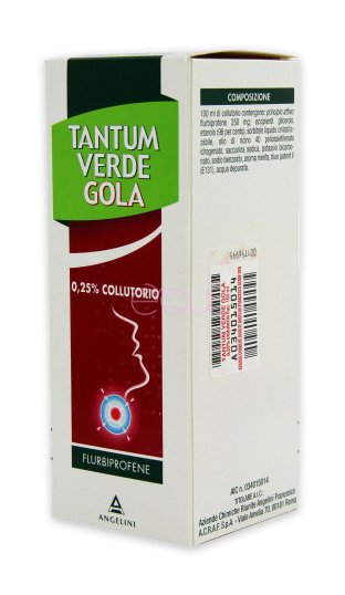 TANTUM VERDE GOLA 250 MG/100 ML 250 MG/100 ML COLLUTORIO FLACONE DA 160 ML