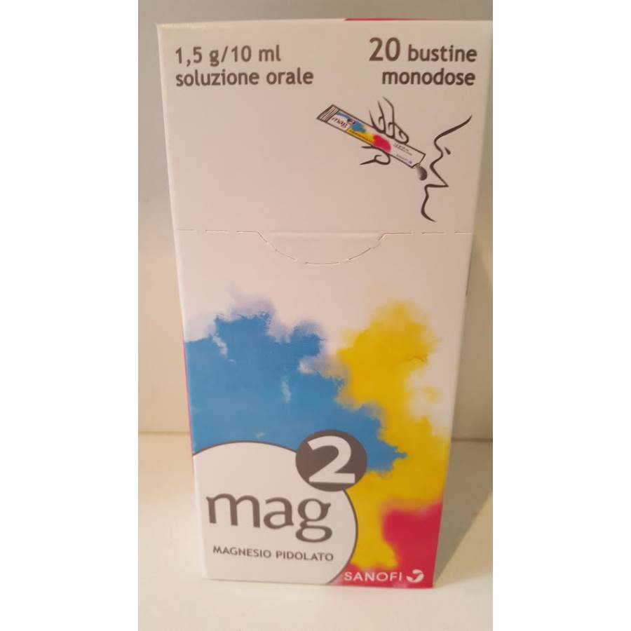 MAG2 1,5 G/10 ML SOLUZIONE ORALE 20 BUSTINE MONODOSE IN PET/AL/PE DA 10 ML