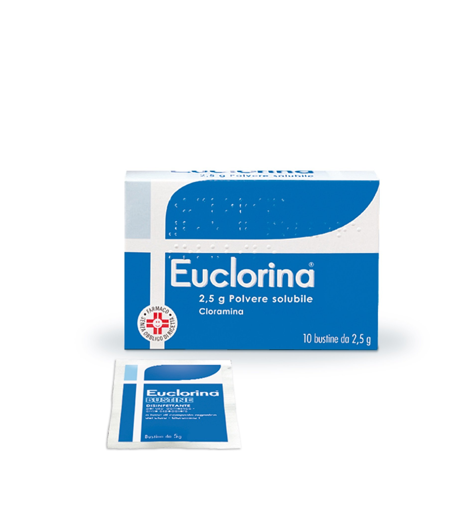 EUCLORINA 2,5 G POLVERE SOLUBILE 2,5 G POLVERE SOLUBILE 10 BUSTINE