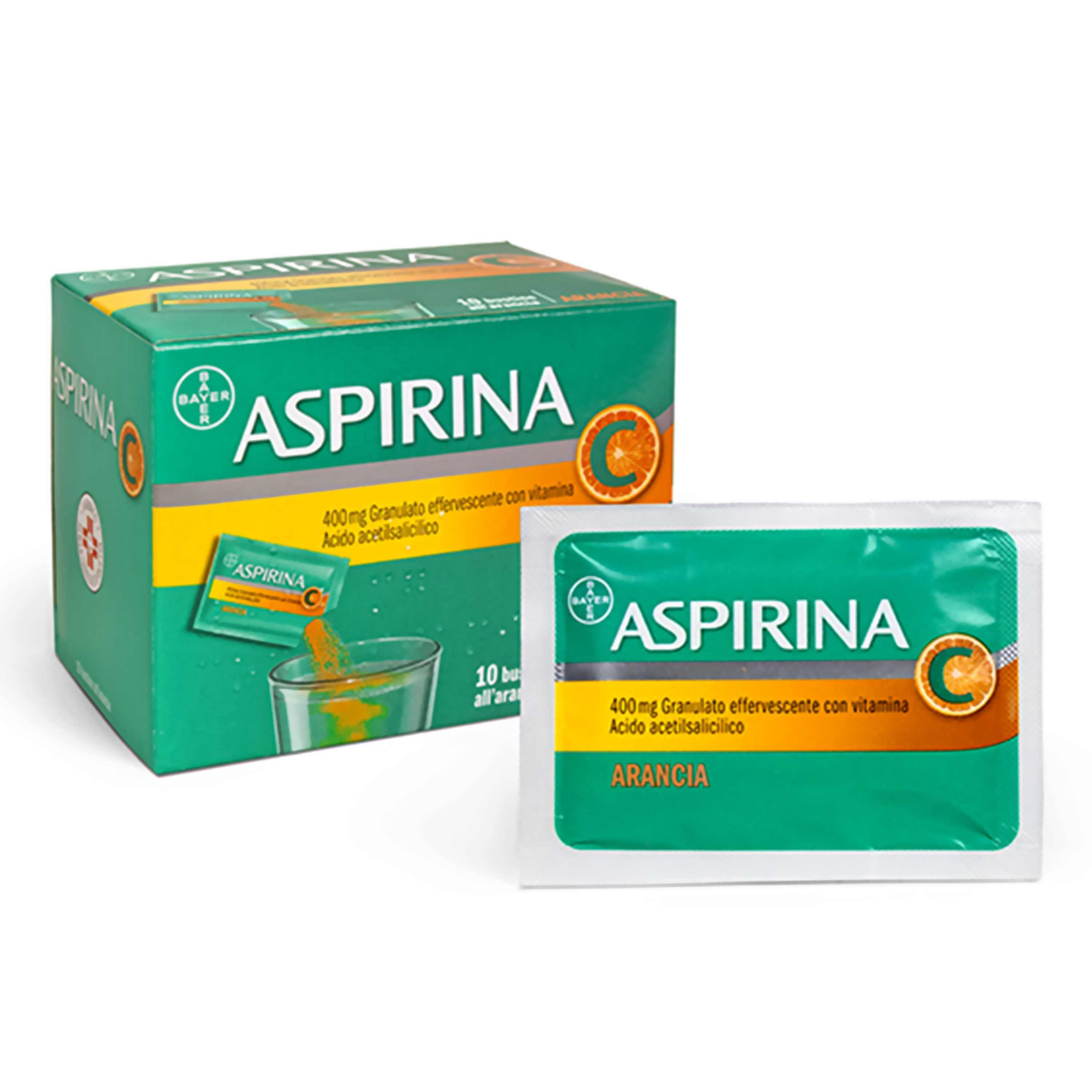 ASPIRINA 400 MG GRANULATO EFFERVESCENTE CON VITAMINA C 400 MG GRANULATO EFFERVESCENTE CON VITAMINA C 10 BUSTINE 10 G