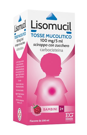 LISOMUCIL TOSSE MUCOLITICO 100 MG/5 ML SCIROPPO 100 MG/5 ML SCIROPPO CON ZUCCHERO FLACONE 200 ML