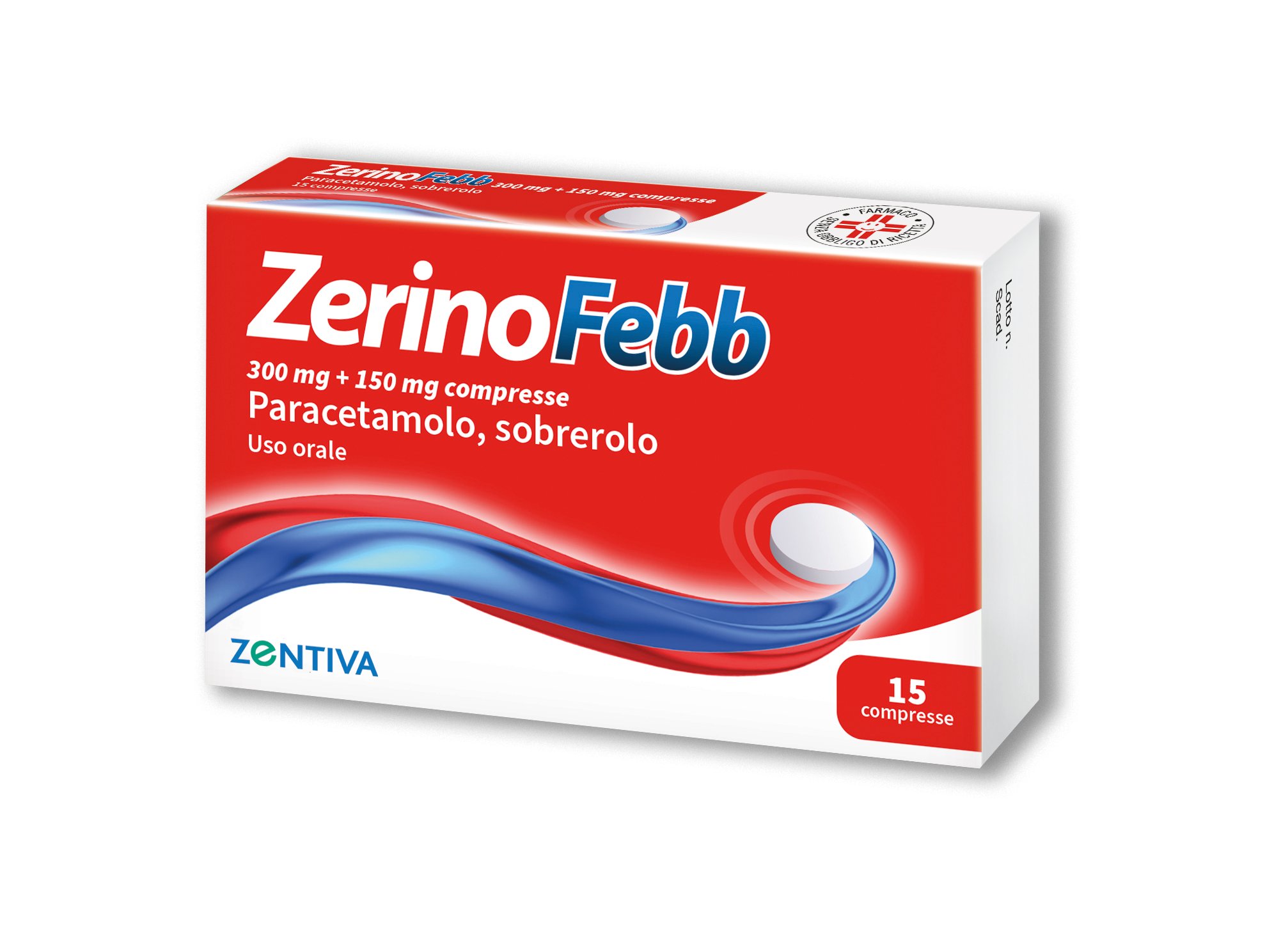ZERINOFEBB 300 MG + 150 MG COMPRESSE 300 MG + 150 MG COMPRESSE 15 COMPRESSE