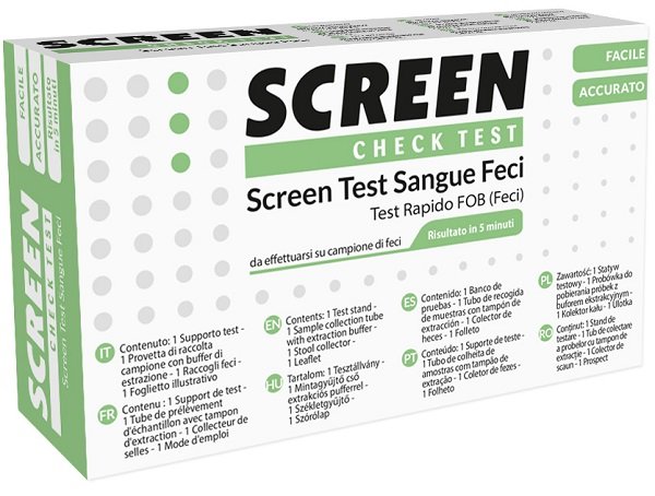 SCREEN TEST RAPIDO PRESENZA DI SANGUE OCCULTO NELLE FECI SCREEN TEST FOB