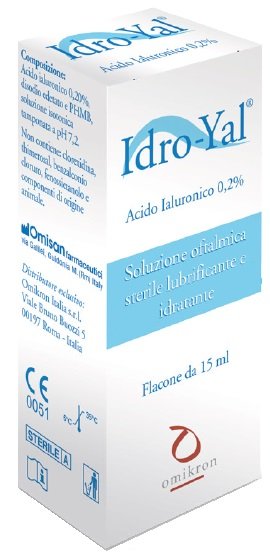 IDRO YAL SOLUZIONE OFTALMICA LUBRIFICANTE IDRATANTE ACITO IALURONICO 0,2% 15 ML