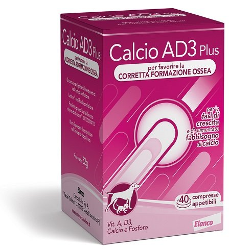 CALCIO AD3 PLUS 40 COMPRESSE APPETIBILI
