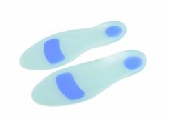 PLANTARE 4/4 IN MORBIDO SILICONE CON INSERTI IN GEL SILICONICO COLORATO BLU