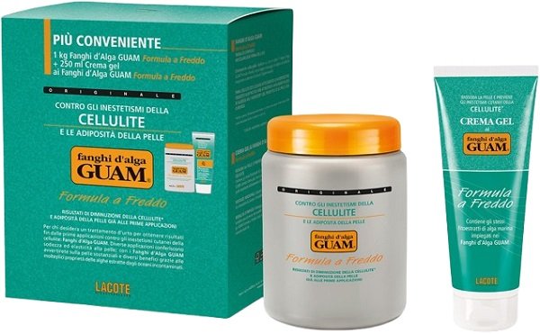 GUAM FANGHI D%27ALGA CONFEZIONE CONVENIENZA FREDDA CON FANGHI D%27ALGA GUAM 1 KG + CREMA GEL 250 ML FORMULA A FREDDO
