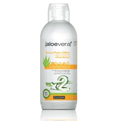 ALOEVERA2 SUCCO PURO D%27ALOE DOPPIA CONCENTRAZIONE + ENERTONICI 1 LITRO
