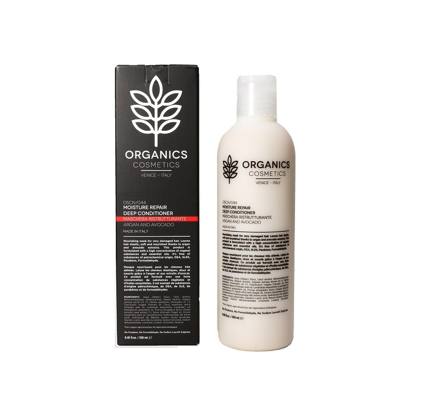 ORGANICS COSMETICS MOISTURE REPAIR DEEP CONDITIONER ARGAN AND AVOCADO 250 ML