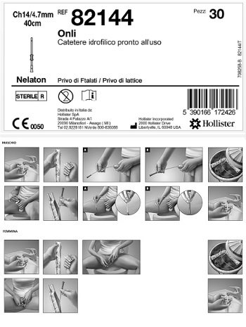 CATETERE IDROFILICO ONLI PRONTO ALL%27USO 40 CM CH 14 30 PEZZI