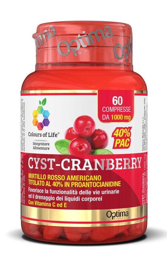 COLOURS OF LIFE CYST-CRANBERRY CON VITAMINA C E 60 COMPRESSE 1000 MG