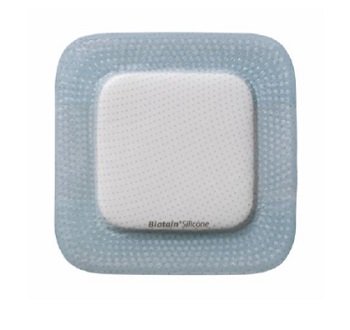 MEDICAZIONE BIATAIN IN SCHIUMA DI POLIURETANO CON BORDO ADESIVO IN SILICONE 10X20 CM 5 PEZZI