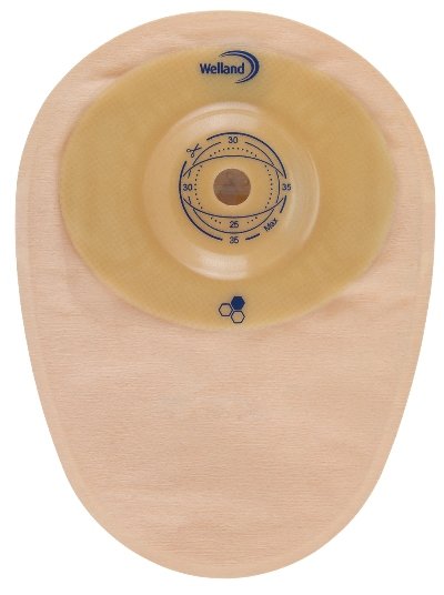 SACCA PER COLOSTOMIA WELLAND AURUM CONVEX COLO MIDI OPACA RITAGLIABILE DIAMETRO 13-25 MM INIZIO CONVESSITA%27 25 MM 10 PEZZI