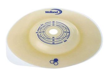 PLACCA PER COLOSTOMIA CONVESSA AURUM2 DIAMETRO 29 MM FLANGIA 55 MM 5 PEZZI