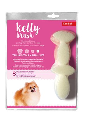 KELLY BRUSH SPUGNETTA ABRASIVA PER CANI DI TAGLIA PICCOLA 16 PEZZI