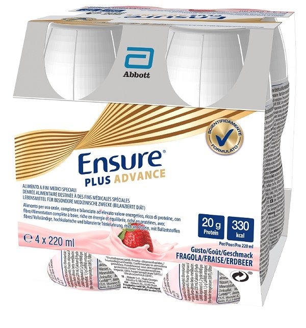 ENSURE PLUS ADVANCE FRAGOLA 4 BOTTIGLIE DA 220 ML
