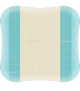 MEDICAZIONE SPECIALE ATTIVA CON IDROCOLLOIDE CON BORDI SMUSSATI COMFEEL PLUS 20X20 CM 5 PEZZI