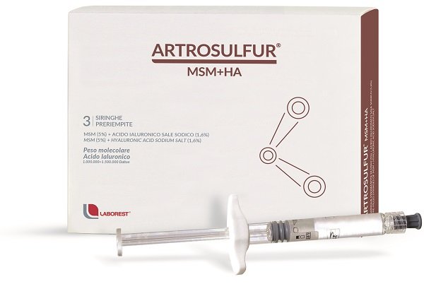 ARTROSULFUR MSM+HA SIRINGHE PRERIEMPITE INTRA-ARTICOLARI ACIDO IALURONICO 2 ML