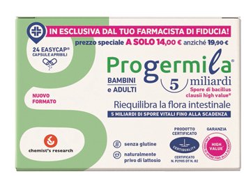 PROGERMILA 5 MILIARDI ADULTI BAMBINI 24 CAPSULE APRIBILI EASYCAP