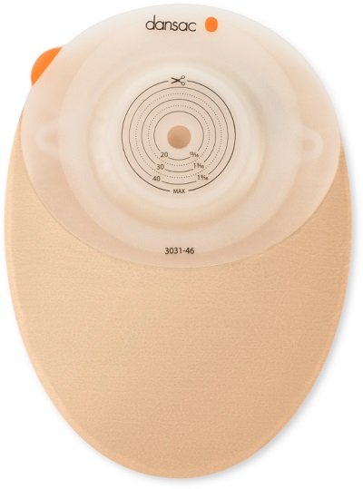 DANSAC NOVALIFE TRE 1 SACCA CHIUSA OPACA CONVEX MIDI PER COLOSTOMIA CON FINESTRA RITAGLIABILE 15-24 MM 430 ML 10 PEZZI