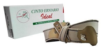 CINTO ERNIARIO IDEAL IN TESSUTO ELASTICO FORTE DOPPIO GRIGIO FRANGIATO 95CM
