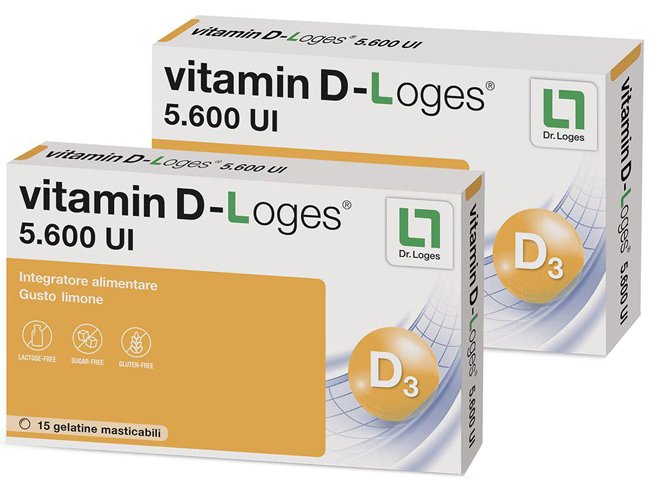 VITAMIN D-LOGES 30 GELATINE MASTICABILI GUSTO LIMONE 42 G