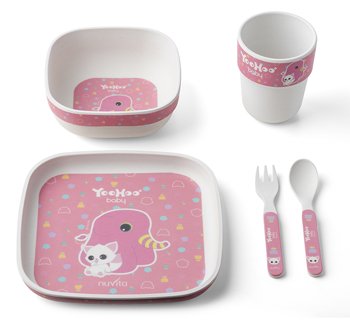 YOOHOO BABY BY NUVITA BAMBOO KIT PAPPA 12+ PINK PAMMY