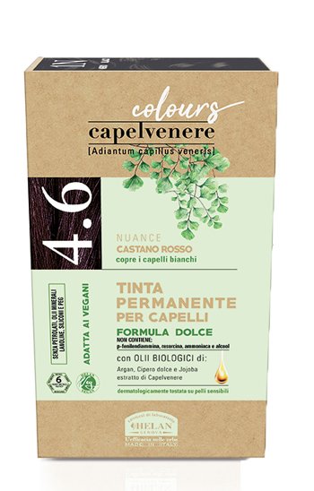 CAPELVENERE COLOURS TINTA CAPELLI 4,6N CASTANO ROSSO