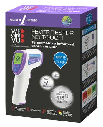 TERMOMETRO A INFRAROSSI SENZA CONTATTO WECAREYU FEVER TESTER NO TOUCH 1 PEZZO