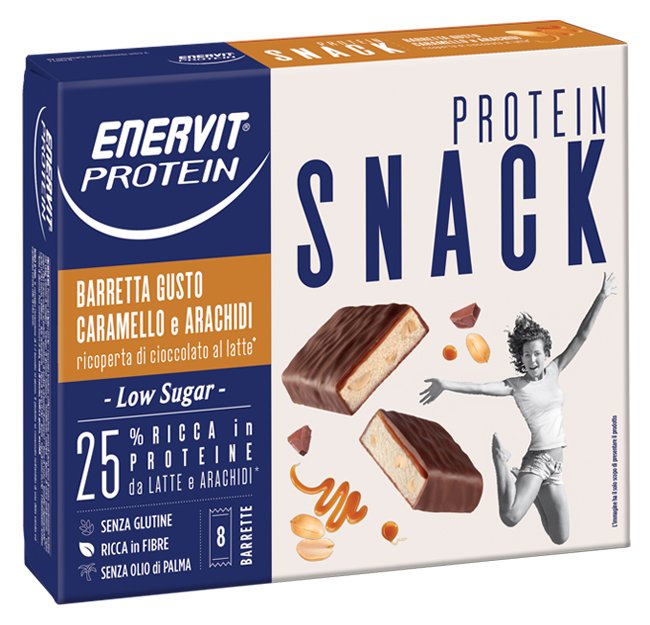 ENERVIT PROTEIN SNACK CARAMELLO ARACHIDI LOW SUGAR 8 BARRETTE 31 G