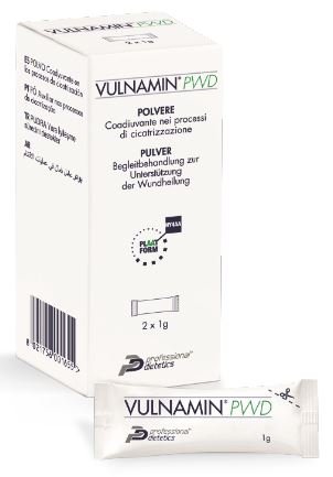 VULNAMIN PWD MEDICAZIONE INTERATTIVA IN POLVERE DI SODIO JALURONATO E AMINOACIDI 2 STICK PACK