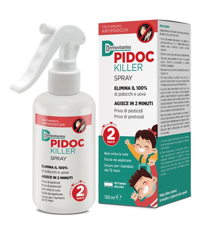 DERMOVITAMINA PIDOC KILLER SPRAY 120 ML PETTININO INCLUSO