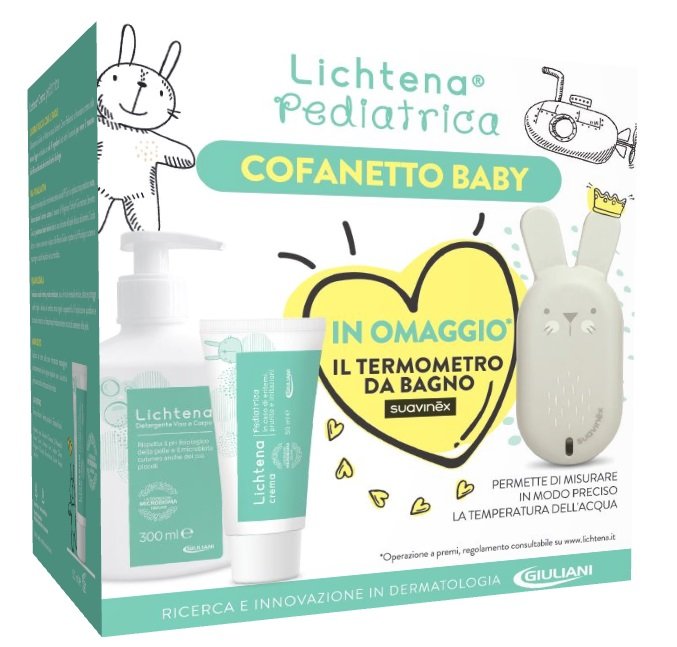 LICHTENA PEDIATRICA COFANETTO NEONATO CONTENENTE CREMA 50 ML + DETERGENTE 300 ML + OMAGGIO SUAVINEX